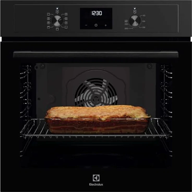 Electrolux EOF3C40TH1 Einbau-Backofen, multifunktional, 72 l, 60 cm, Katalyse, Schwarz, Umluftbetrieb, einziehbare Hebel