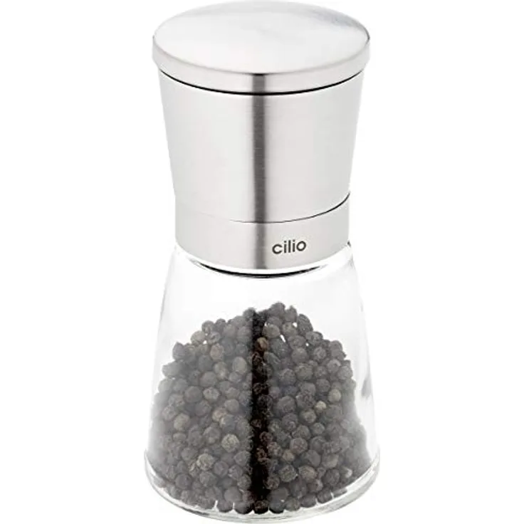 Cilio Pfeffermühle Brindisi, Glas, Silber