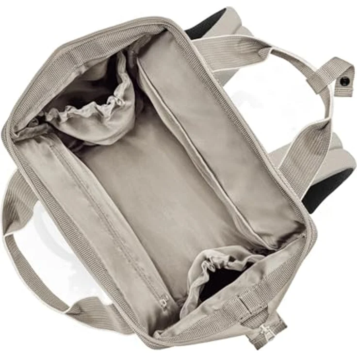 reisenthel allrounder R herringbone sand – Rucksack und Tragetasche in einem – Mit Stecklasche für Reisetrolleys – Bild 4