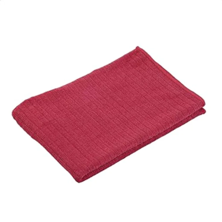 Gözze - Geschirrtuch-Set, 3-teilig, Mikrofaser-Poliertuch, 50 x 70 cm - Bordeaux, hohe Feuchtigkeitsaufnahme und streifenfreies Polieren