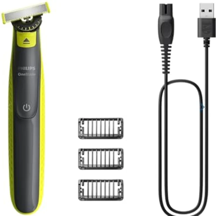 Philips QP2724/23 Haarschneider, 360°-Klinge mit präzisem Schnitt, Schwarz und Grün, inklusive USB-Ladekabel und verstellbaren Kammaufsätzen – Bild 2