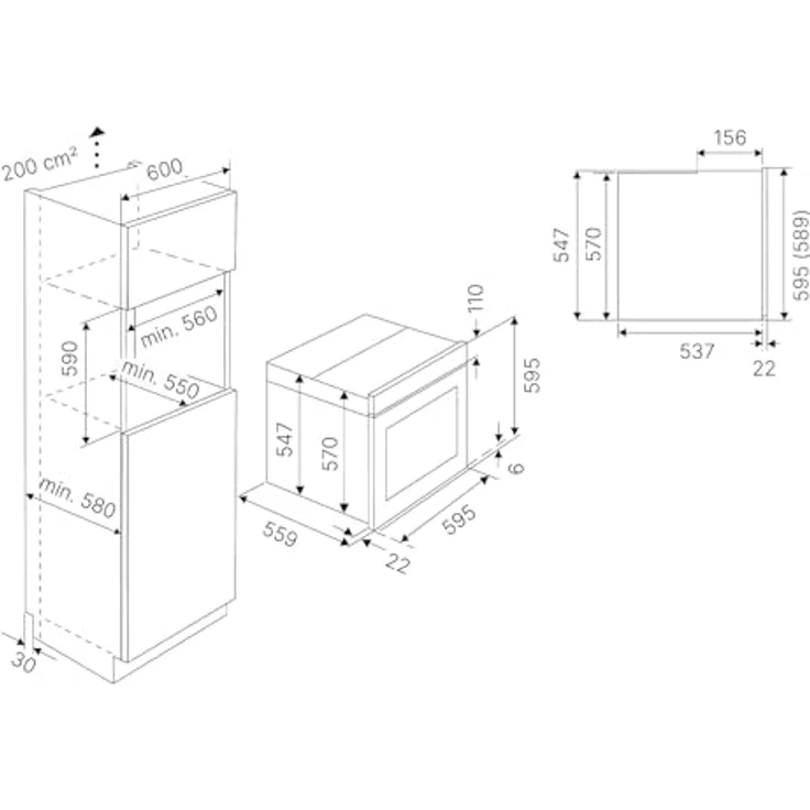 KÜPPERSBUSCH B 6200.0 S1 Backofen Schwarz, 9 Backofenfunktionen, XXL-Garraum 70 Liter, Schnellaufheizung, ökoClean – Bild 5