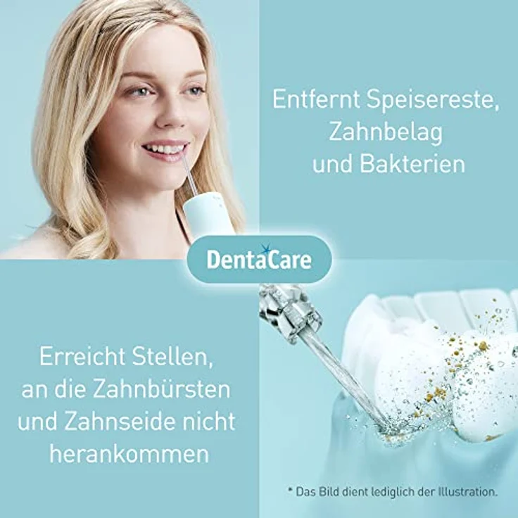 Panasonic EW-DJ4B Reise-Munddusche, Wiederaufladbare mit Ultraschalltechnologie, 150 ml Wassertank, Schnelles Aufladen in 1 Stunde, Mintgrün-weiß – Bild 2