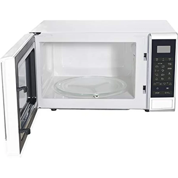 Sharp R270W Mikrowelle, Standgerät, 800W, Garraum 20 Liter, 10 Leistungsstufen, 8 Automatikprogramme, Touch, LED-Display, Auftauen, weiß – Bild 4