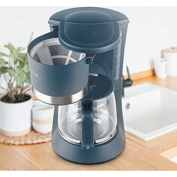 Ufesa Filterkaffeemaschine CG7114 Capriccio, 6 Tassen, 600 W, 0,6 l, Permanentfilter, Antihaft-Heizplatte, Tropf-Stopp-System, automatische Abschaltung, Kristall, Schwarz – Bild 4