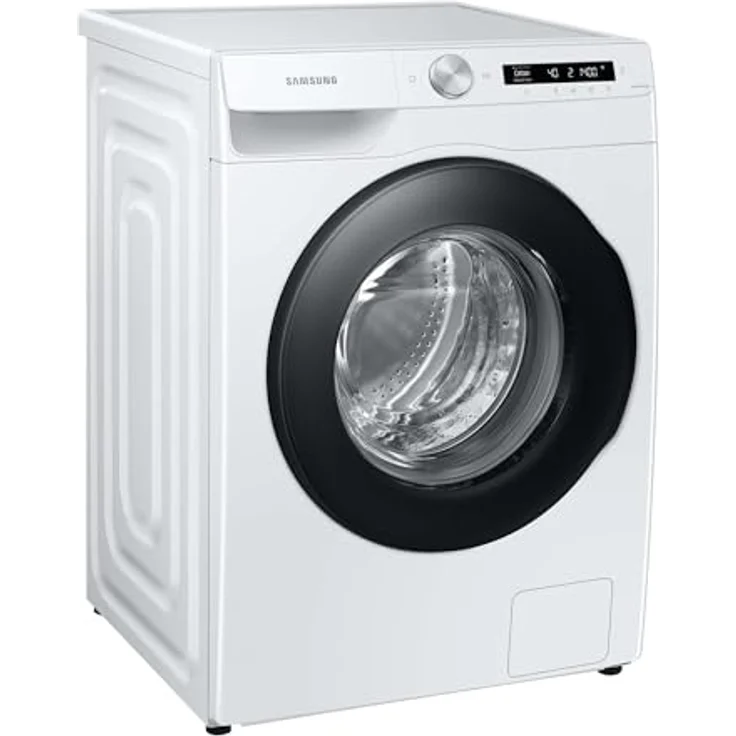 Samsung WW90T504AAWCS2 Waschmaschine, 9 kg, 1.400 U/min, Extra energiesparend, AI Ecobubble, AI Control, SmartThings App und AI Energy Mode, Hygiene-Dampfprogramm, Weiß – Bild 1