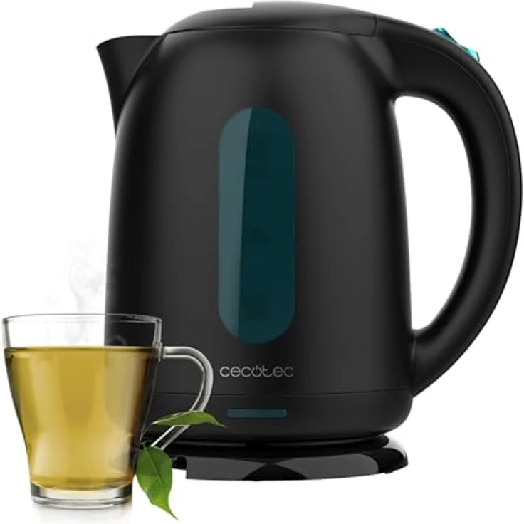 Cecotec Wasserkocher Thermosense 180 Black, 1,7 Liter, BPA-frei, 2200 W, kabellos, mit Antikalkfilter und 360° drehbarem Sockel – Bild 1