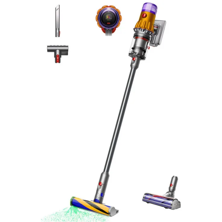 DYSON Akku-Hand- und Stielstaubsauger V12™ Detect Slim Absolute, 545 W, beutellos, mit Laser-Stauberkennung und Motorbar Elektrobürste