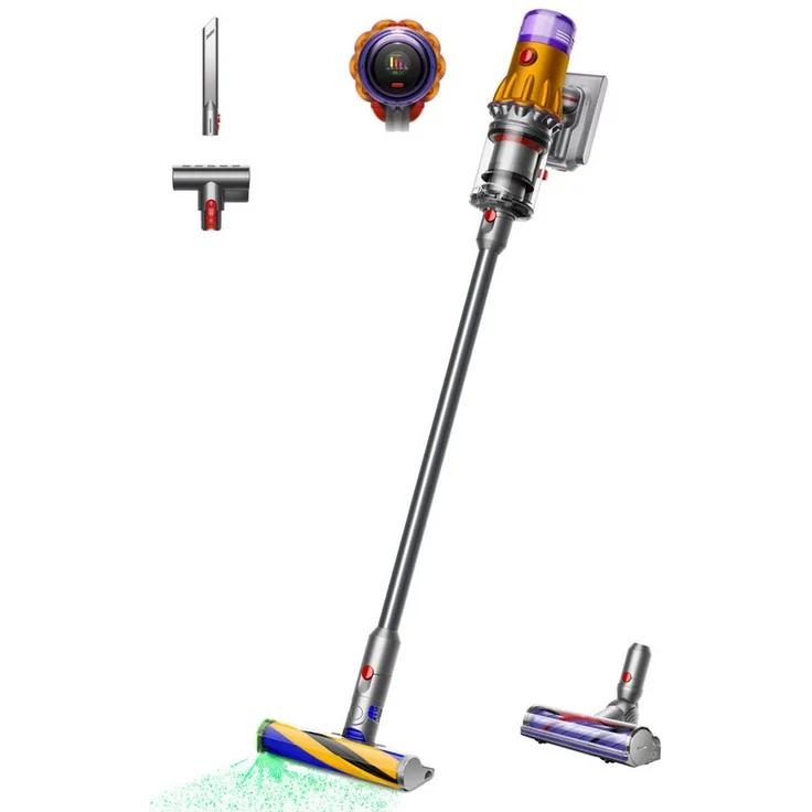 DYSON Akku-Hand- und Stielstaubsauger V12™ Detect Slim Absolute, 545 W, beutellos, mit Laser-Stauberkennung und Motorbar Elektrobürste