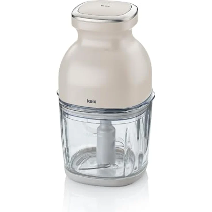 KELA Elektrischer Zerkleinerer aus Glas, 0,8 l, ergonomisches Design, cremefarben: Tests, Infos & Preisvergleich