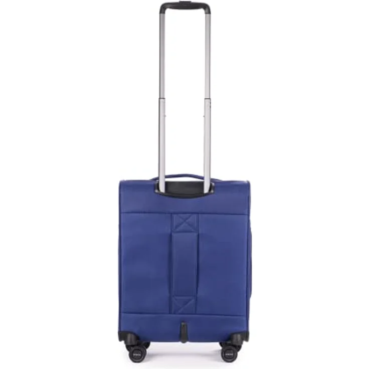 Stratic Light + Koffer Weichschale Reisekoffer Trolley Rollkoffer Handgepäck, TSA Kofferschloss, 4 Rollen, Erweiterbar, Größe S, Blau – Bild 4