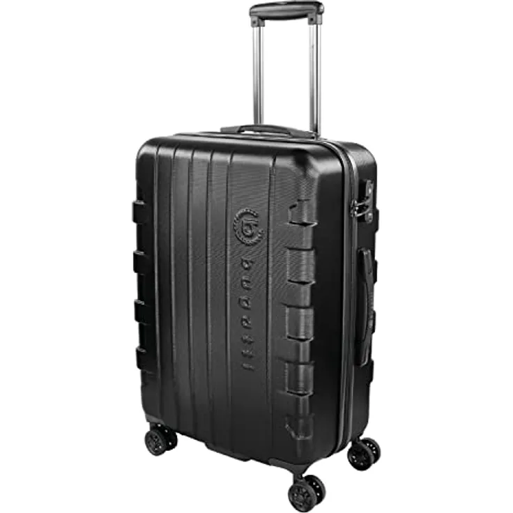 bugatti Galatea Hartschalenkoffer 66x47x26,5 cm - 65L, 4 Rollen mit TSA Zahlenschloss, schwarz
