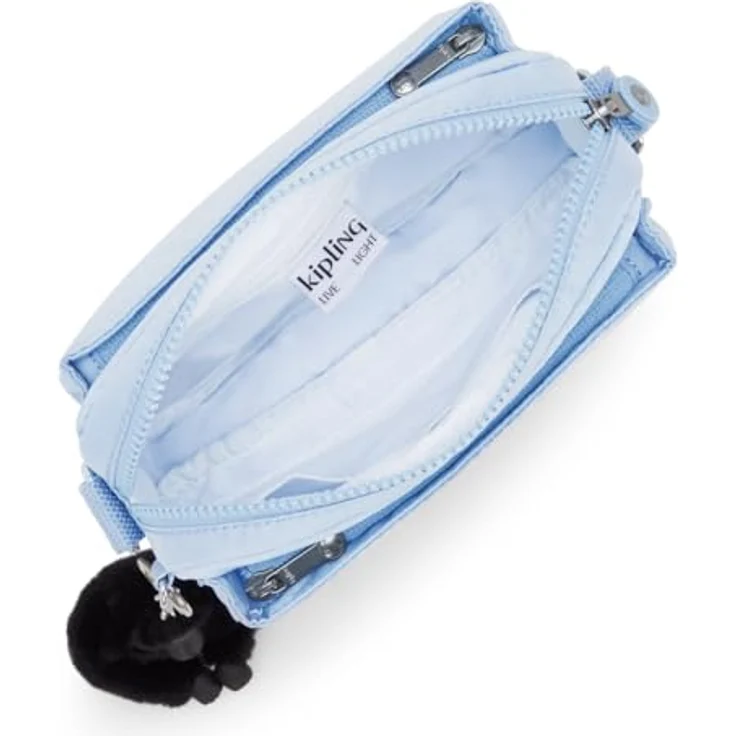Kipling Abanu Umhängetasche 20 cm, robuste Polyamid-Tasche mit verstellbarem Riemen, Blau – Bild 3