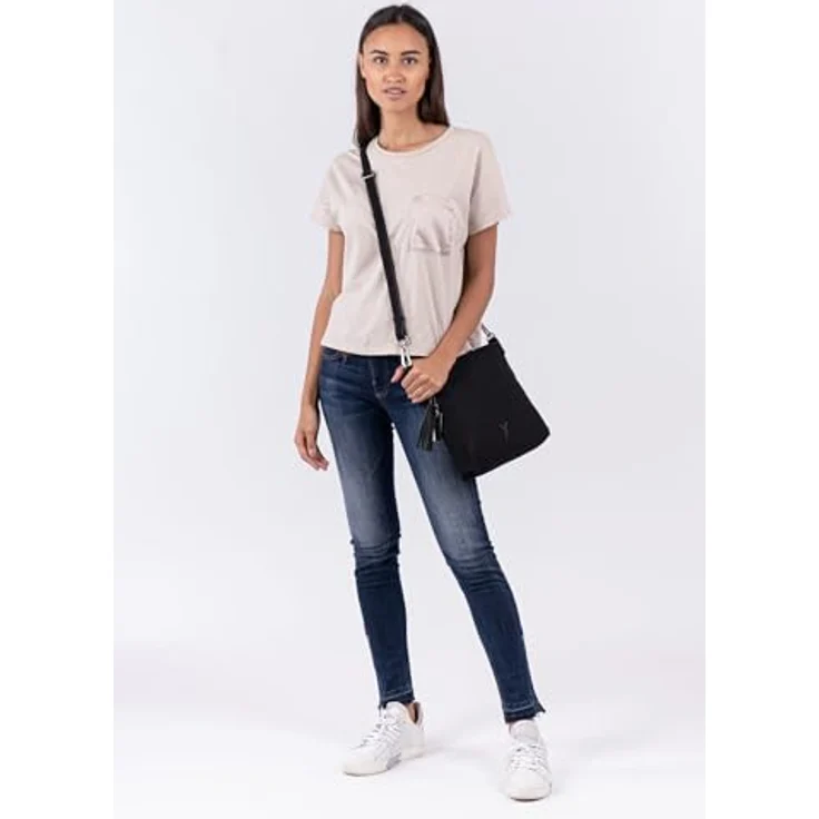 SURI FREY Romy Basic Crossover Bag, Umhängetasche mit Perforation, Schwarz – Bild 2