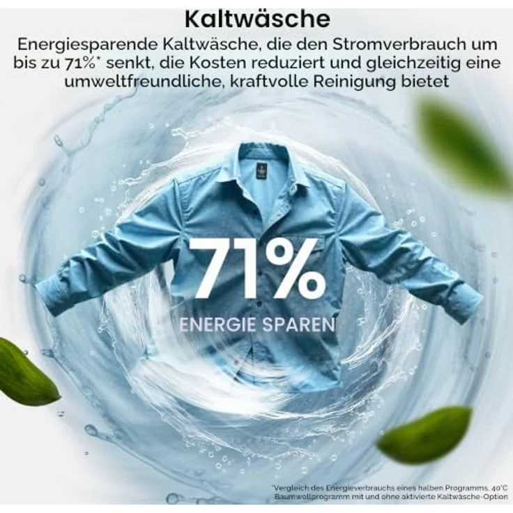 Hisense WF5I9043BWFS, Freistehende Waschmaschine, 9 kg, 1400 U/min, Energieeffizienzklasse A, Weiß – Bild 4