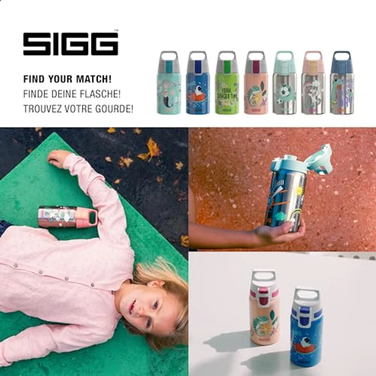 Sigg Trinkflasche aus Edelstahl, 0,5 Liter, auslaufsicher, für kohlensäurehaltige Getränke, spülmaschinenfest, WMB-ONE Deckel – Bild 5