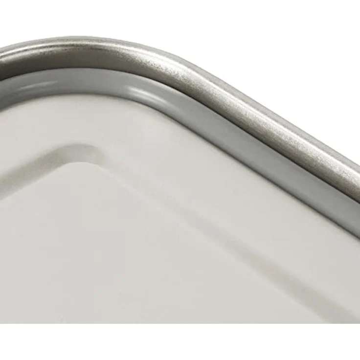 Wenco Premium Lunchbox aus Edelstahl, Mit 2 Fächern, Brotdose mit 1200 ml Fassungsvermögen (1 l Netto-Inhalt), Wasserdicht, Spülmaschinengeeignet, inkl. Ersatz-Silikonring, 18,5 x 14 x 5,5 cm, Silber – Bild 5