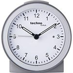Technoline Quarzwecker Modell G, Silber, modernes Design, Weckalarm mit Schlummerfunktion, übersichtliches Display