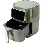 Bergner MIDNIGHT - PFAS-Freie Heißluftfritteuse 1800W 6.9L - 8 Kochprogramme - Air Fryer mit Keramikbeschichtung - Temperatureinstellung 80-200°C - Timer bis zu 30 min - Glänzendes und elegantes Mitternachtsfinish