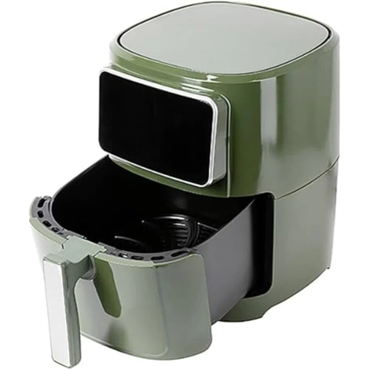Bergner MIDNIGHT - PFAS-Freie Heißluftfritteuse 1800W 6.9L - 8 Kochprogramme - Air Fryer mit Keramikbeschichtung - Temperatureinstellung 80-200°C - Timer bis zu 30 min - Glänzendes und elegantes Mitternachtsfinish – Bild 1