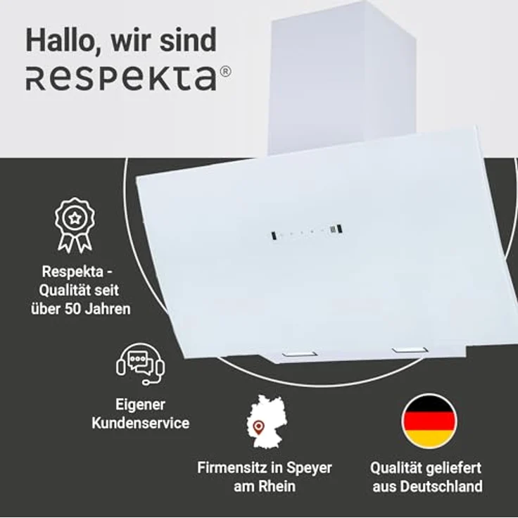 Respekta CH99090WA Kopffreihaube, Wandmontage, weiß – Bild 9