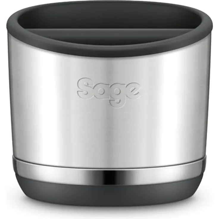 Sage - the Knock Box 10, Gebürsteter Edelstahl, Kaffeemaschinen-Zubehör mit Platz für bis zu 10 Espresso-Pucks