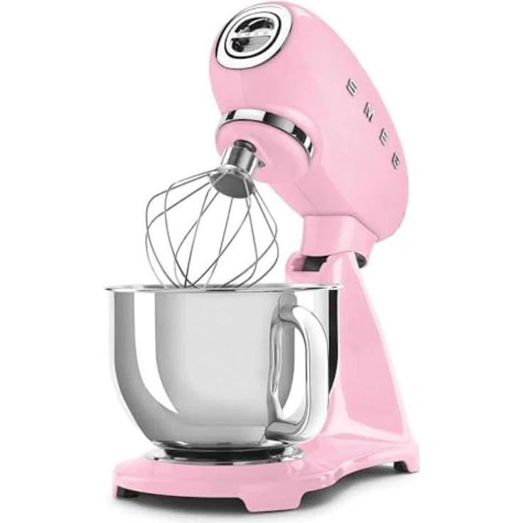 Smeg SMF03PKEU Küchenmaschine mit Direktantrieb, 800W, 4,8 L Edelstahlschüssel, cadillac pink, Serie: SMF03 – Bild 5