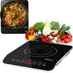 Zilan Einzel-Induktionskochplatte ZLN-8078, Kristallglas, 10 Temperaturstufen, Touch-Bedienfeld, Überhitzungsschutz