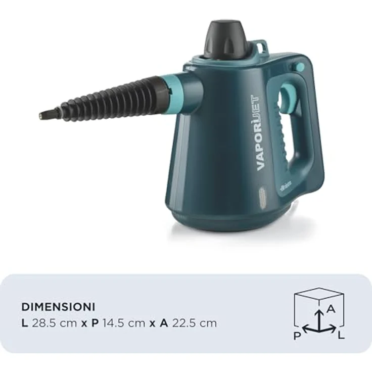 Ariete 4137/03, Dampfreiniger mit 1050 Watt, blau, 3,5 bar Dampfdruck, tragbares Design, inklusive Zubehör – Bild 2