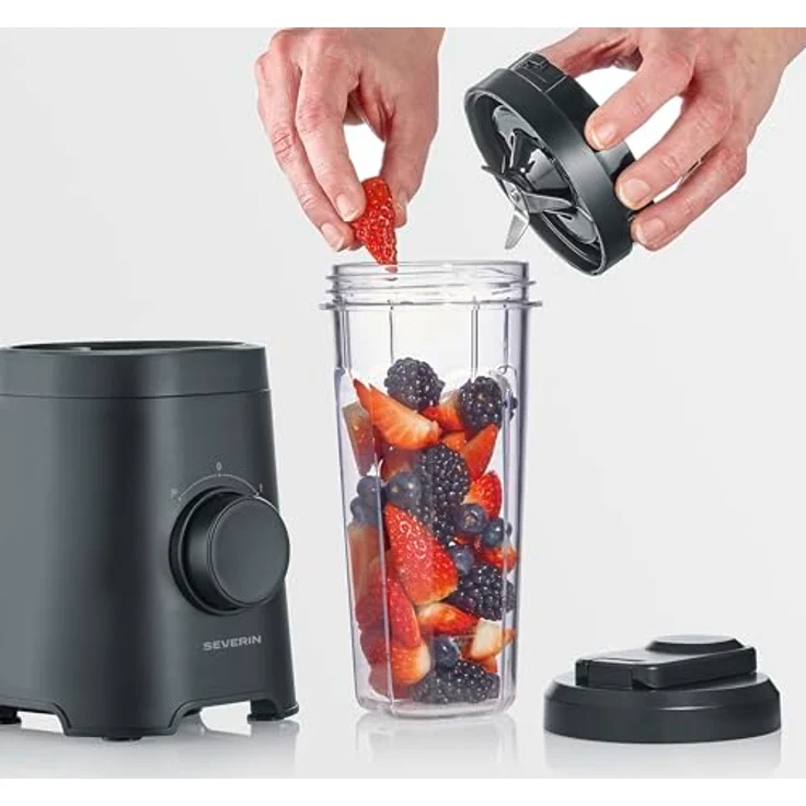 SEVERIN SM 3743 Smoothie Mixer, Mixer und Trinkbehälter in Einem für Smoothies „to go“ – Bild 2