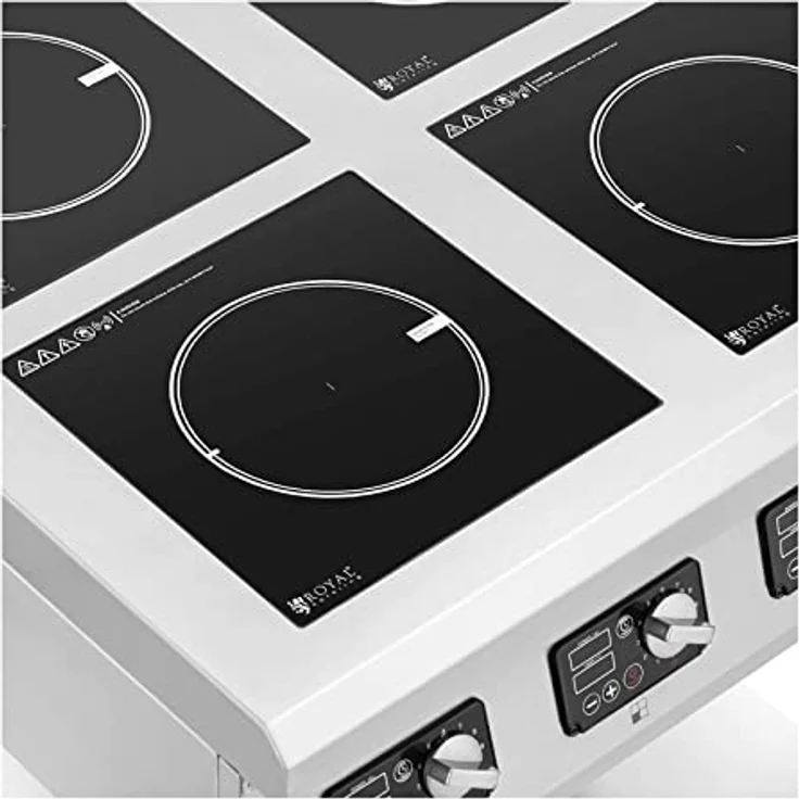 Royal Catering RCIK-3500IC4.4 Induktionsplatte mit Unterbau 4 x 20 cm 10 Stufen Timer Induktionskochplatte Kochplatte Induktion Induktionskocher Gastro Induktionskochfeld – Bild 3