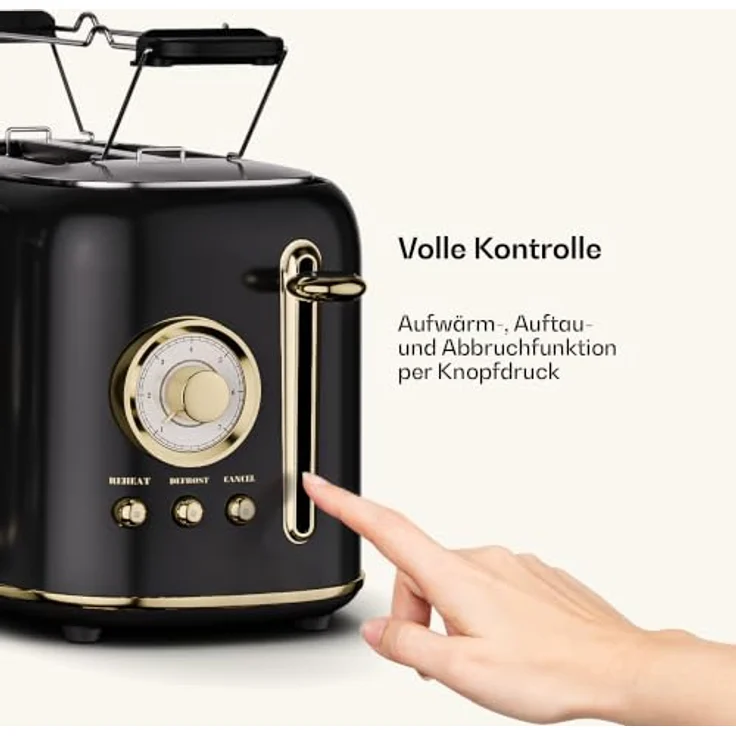 Klarstein Toaster Victoria, 800 W mit Brötchenaufsatz und Edelstahl-Gehäuse – Bild 5