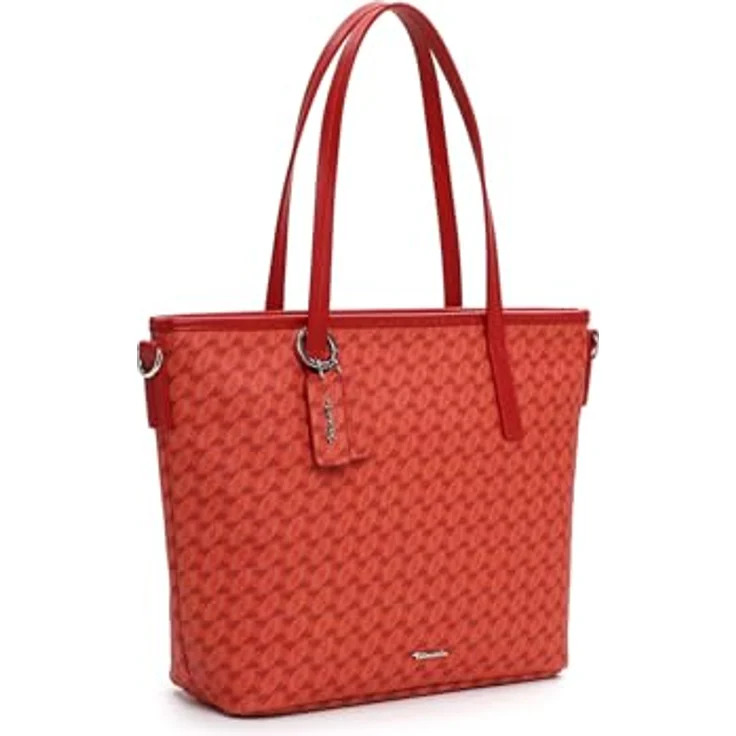 Tamaris TAS Francesca Shopper, Feinsynthetik mit längenverstellbarem Umhängeriemen, strukturierte Optik und Print-Design, schwarz – Bild 5