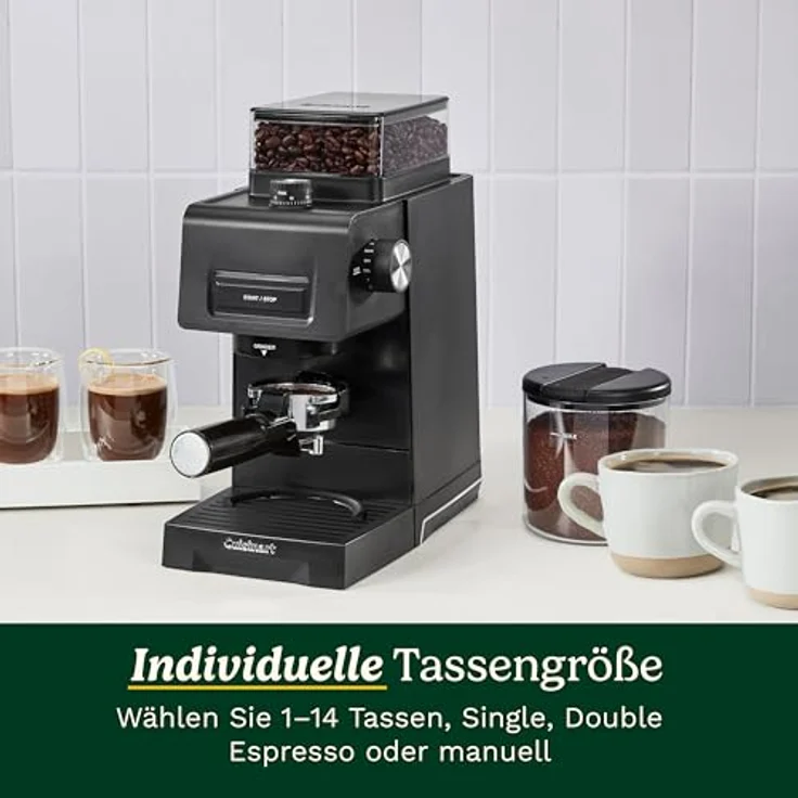 Cuisinart Espresso- & Kaffee-Kegelmahlwerk mit 35 Mahlgradeinstellungen, Antistatik-Technologie und 225 g Bohnenbehälter – Bild 5