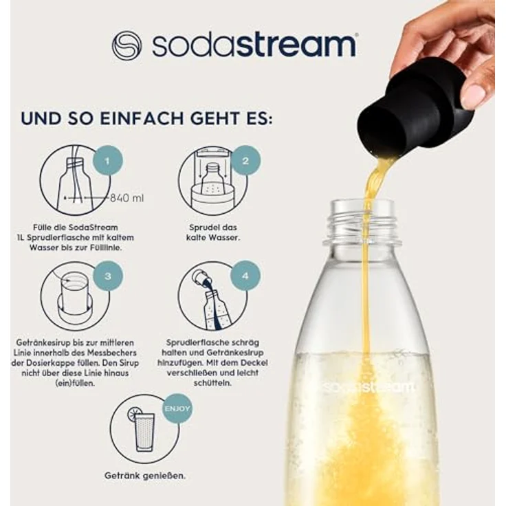SodaStream Sirup Rockstar Original Zero, 440 ml, ergibt bis zu 9 Liter, ohne Zucker – Bild 2