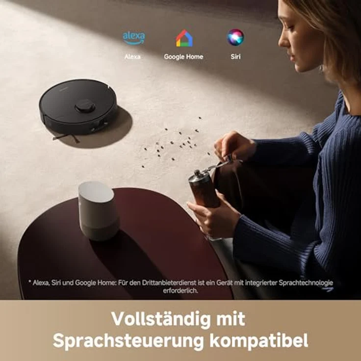 Dreame D20, Roboterstaubsauger mit 13.000 Pa Saugkraft, Wischfunktion und intelligenter Navigation, schwarz – Bild 8