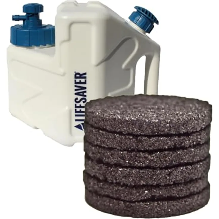 LIFESAVER Cube Aktivkohlefilter Ersatzfilterset, entfernt Chlor, Geschmacks- und Geruchsstoffe, für 100 Liter Nutzung
