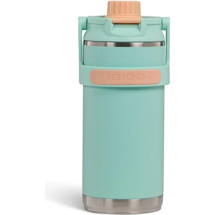 IGLOO Chug 36 Thermoflasche, isolierte Edelstahl-Flasche, 1 Liter, grün, hält bis zu 48 Stunden kalt – Bild 3