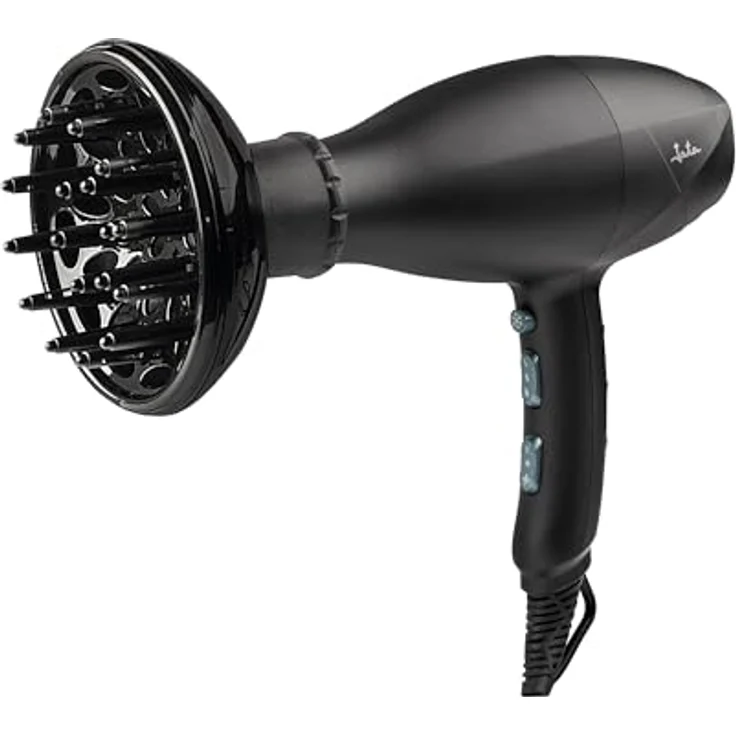 Jata JBSC1195 Ionen-Haartrockner, 2600 W, mit Diffusor und Konzentrator, 3 Temperaturstufen, Kaltphasen-Drucktaster, ohne Kräuselung, Schwarz – Bild 3