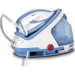 KLAMER Dampfbügelstation, 7 Bar Dampfdruck, 120 g/Min kontinuierlicher Dampf, 450 g/Min Dampfstoß, Abnehmbarer 1,9L Wassertank, 2800 Watt, Anti-Kalk, blau/weiß