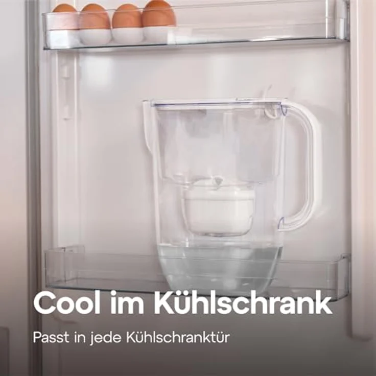 AQUAPHOR Fresh Wasserfilter Kanne 3,2 L – Mit 3 MAXFOR+ Kartuschen, reduziert Kalk & Chlor – BPA-frei und spülmaschinenfest – Weiß – Bild 4