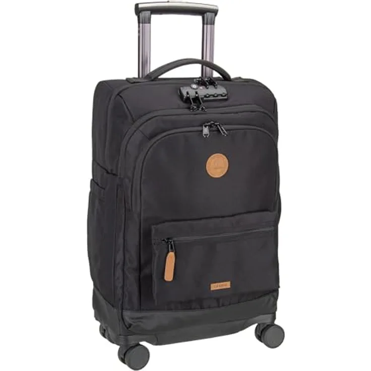 Cabaïa Trolley Soft Suitcase, 4 Rollen, Bordgepäck, A4-Unterlagen fassend, klein
