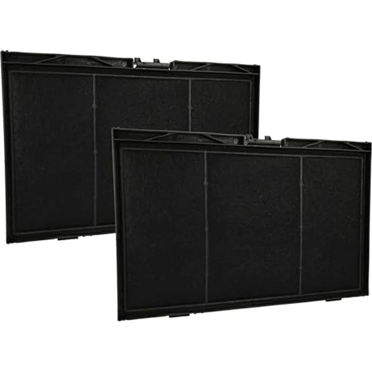 vhbw 2x Aktivkohlefilter kompatibel mit Neff D49ED22N0B/04, D49ED22X0/04, D49ED22N0B/01, D49ED22N0B/02, D49ED22N0B/03 Dunstabzugshaube, schwarz – Bild 1