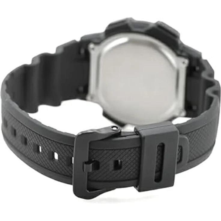 Casio Herren Digital Quarz Armbanduhr Casio Collection, multifunktionale Sportuhr mit schwarzem Gehäuse und Kunststoffarmband, wasserdicht bis 10 bar, 44 mm Gehäusedurchmesser – Bild 3