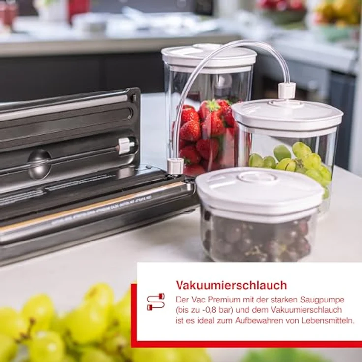 Solis Vakuumiergerät, Für trockene, feuchte und empfindliche Lebensmittel, Pulse-Funktion, Vac Premium – Bild 5