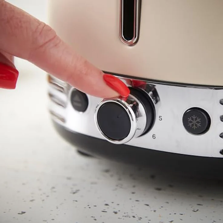 RUSSELL HOBBS Toaster Hanley Jasmine 28650-56, 2-Schlitz Toaster in Creme mit 900 W, Hebefunktion und 6 Bräunungsstufen – Bild 4