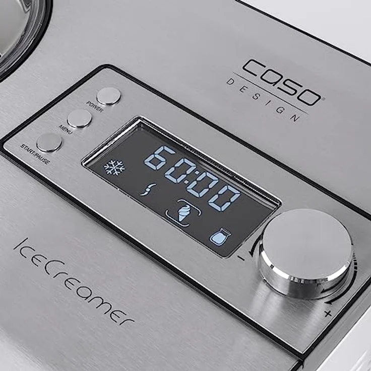 CASO Ice Creamer - 2 in 1 Design Eismaschine und Joghurtmaschine mit Kompressortechnik, kein Vorkühlen notwendig, produziert bis zu 2 Liter Eiscreme, Speiseeis oder Joghurt – Bild 5
