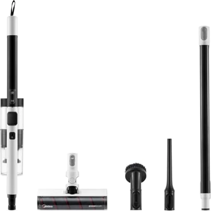 Midea Akku-Handstaubsauger L10, kabellos beutellos HEPA-Filter LED Anzeige Weiß - Preisvergleich – Bild 2