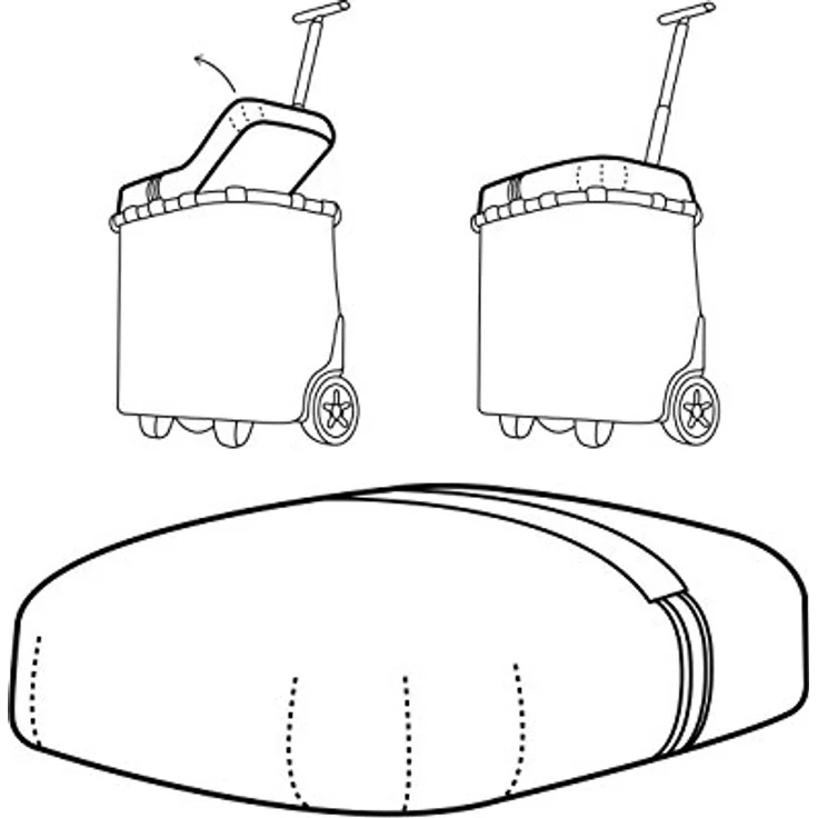 reisenthel carrycruiser Cover in Schwarz, wasserabweisende Abdeckung für Einkaufstrolley mit Gummizug und Klettverschluss – Bild 2
