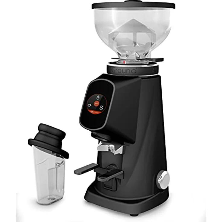 Fiorenzato AllGround Kaffeemühle, 64 mm Titanmahlwerk, Vantaschwarz und Chrom, 250 g Bohnenbehälter, 230V Schuko EU – Bild 2